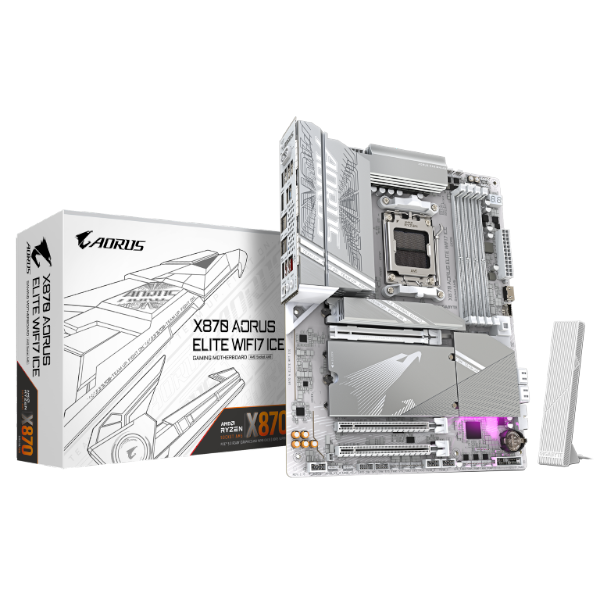לוח אם Gigabyte X870 AORUS ELITE X3D ICE AMD AM5 WIFI7 ATX